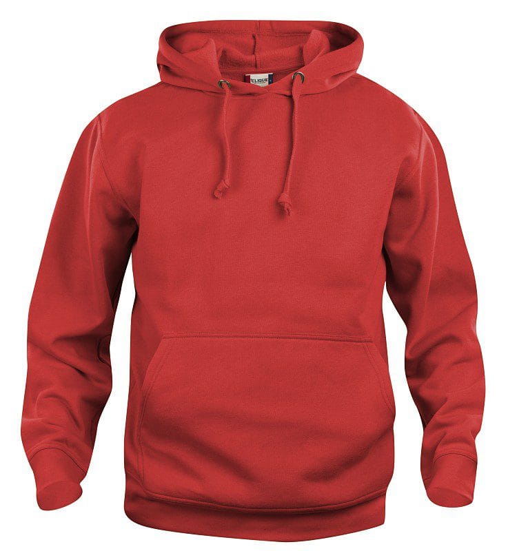 clique hoodie rød