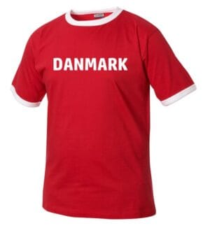 Danmarks t-shirt rød