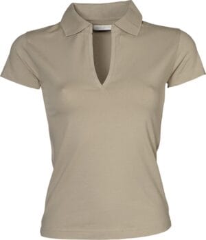 v-hals polo shirt dame