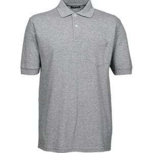 gråmeleret polo