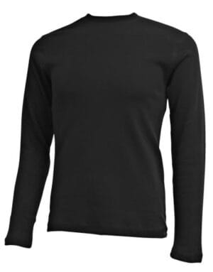 Sort langærmet T-shirt