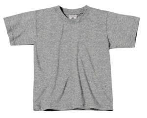Gråmeleret børne t-shirt - str: 9-11-0