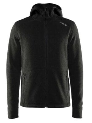 sort fleece jakke