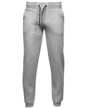 Grå joggingbukser set forfra