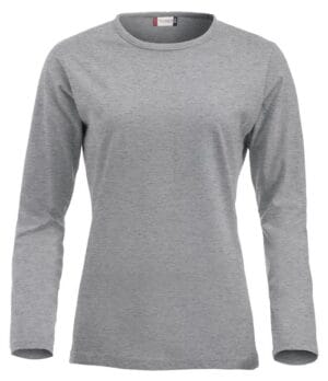 grå langærmet t-shirt til dame