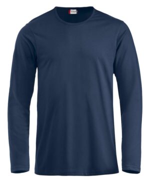 langærmet t-shirt i navy til herre