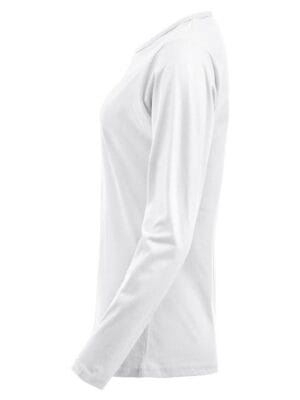 hvid t-shirt med lange ærmer fra siden hvid t-shirt med lange ærmer fra siden