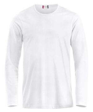 hvid langærmet t-shirt til herre