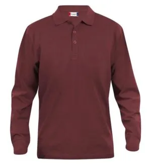 bordeaux langærmet herre polo