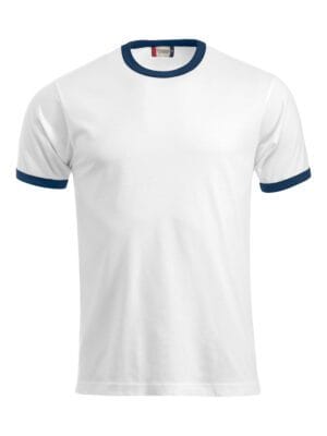 hvid t-shirt med navy kant
