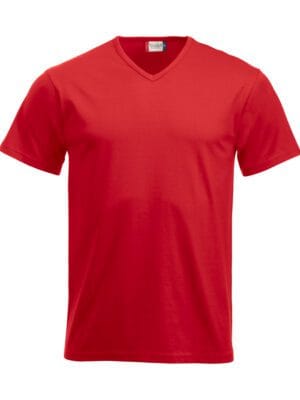 rød v-neck t-shirt
