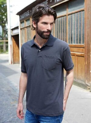 Navy polo med lomme -10682 Navy polo med lomme -10682