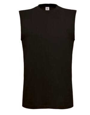 sort fitted ærmeløs t-shirt herre