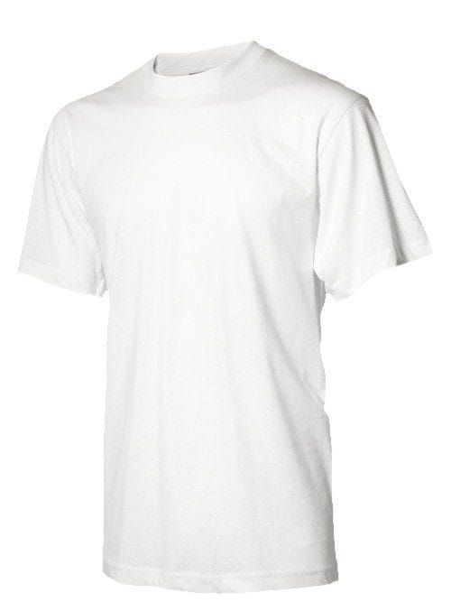 Hvid basic t-shirt -0