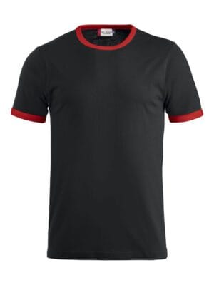 Sort Nome t-shirt med rød kant - herre -0