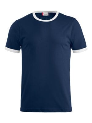 navy t-shirt med hvid kant