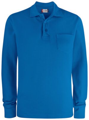 Basic Polo Pocket L/S Royal-0