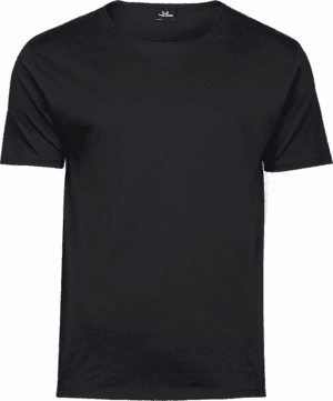 Raw-edge tee sort herre-0
