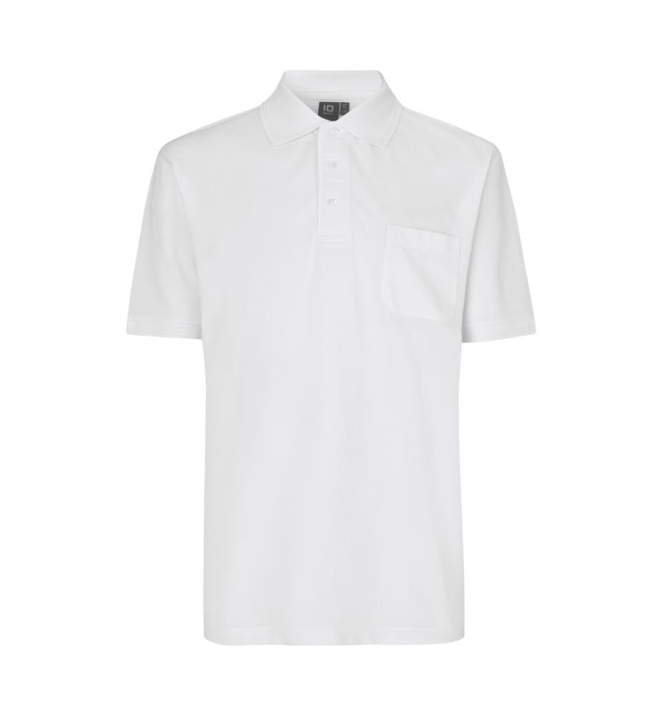 Klassisk poloshirt til herre hvid-0