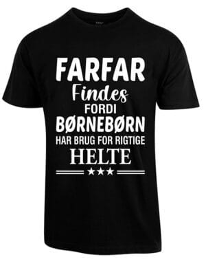 farfar t-shirt sort set forfra