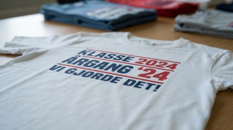 Bestil studenter t‑shirts – samlet pakke til klassen