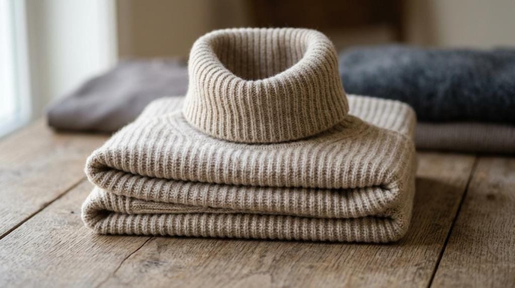 bluse med turtleneck dame